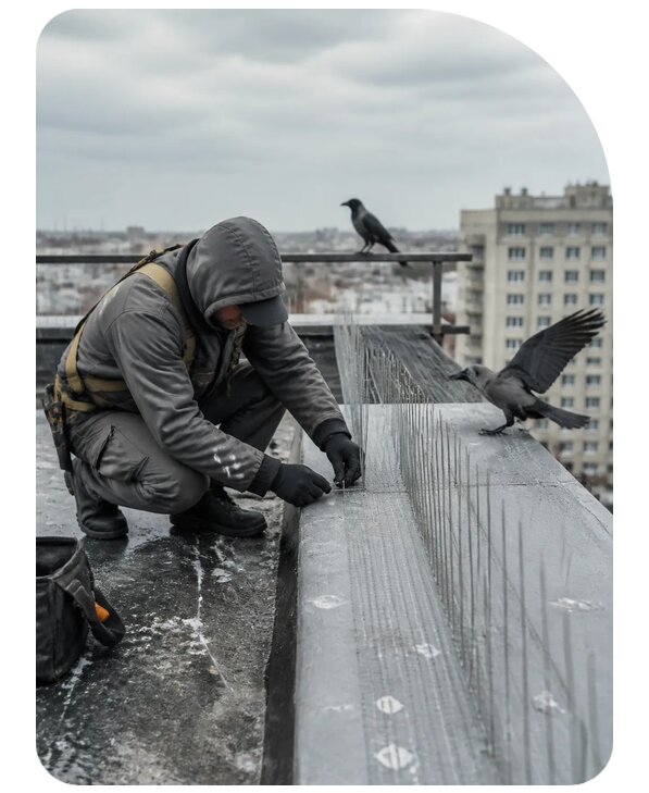 Защита от ворон под ключ в Шуе по цене от 5140 р. | Сенат-Шуя